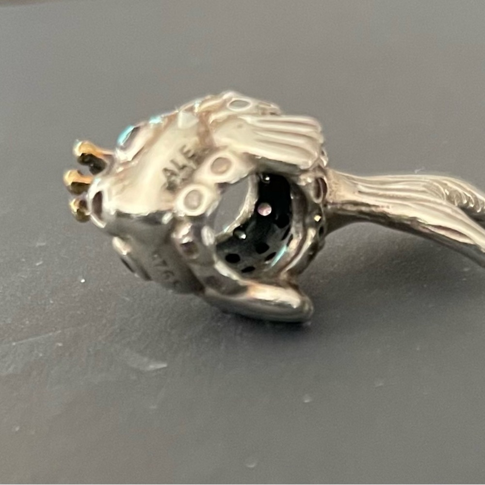 Pandora Silver And 14K Russian Fairytale Fish Charm - Picture 8 of 9